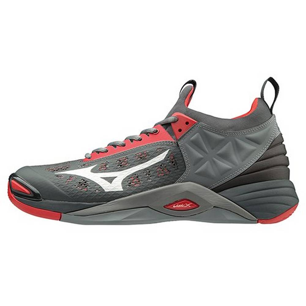 Mizuno Men's Wave Momentum Volleyball Shoes Red/Grey (430261-KIA)